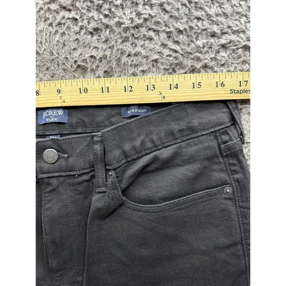 NWT J. Crew Straight Signature Flex Denim Jeans Dark Shadow Mens Size 34 x 34 Slim Straight